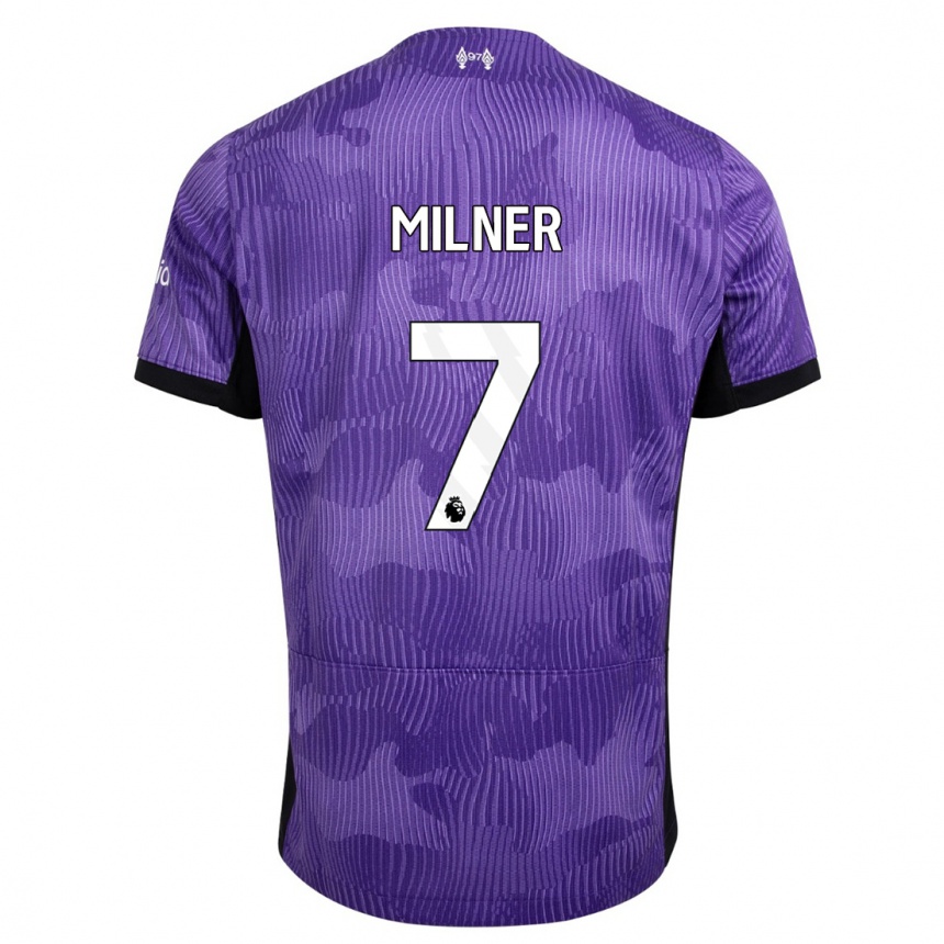 Herren Fußball James Milner #7 Lila Ausweichtrikot Trikot 2023/24 T-Shirt Luxemburg