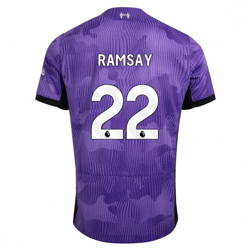 Herren Fußball Calvin Ramsay #22 Lila Ausweichtrikot Trikot 2023/24 T-Shirt Luxemburg