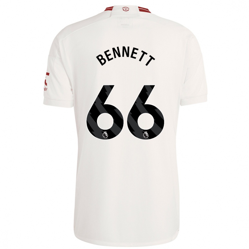 Herren Fußball Rhys Bennett #66 Weiß Ausweichtrikot Trikot 2023/24 T-Shirt Luxemburg