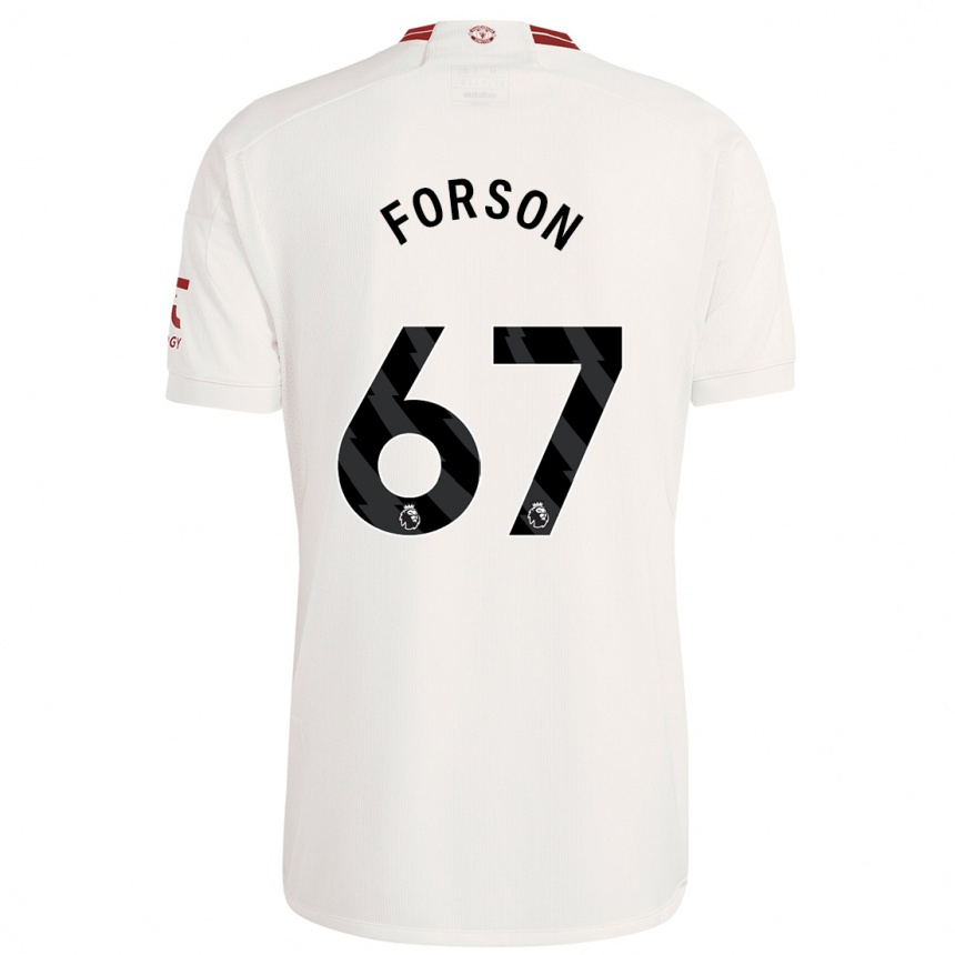 Herren Fußball Omari Forson #67 Weiß Ausweichtrikot Trikot 2023/24 T-Shirt Luxemburg