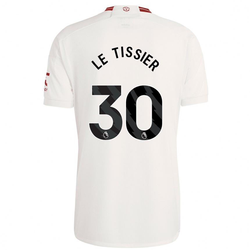 Herren Fußball Maya Le Tissier #30 Weiß Ausweichtrikot Trikot 2023/24 T-Shirt Luxemburg