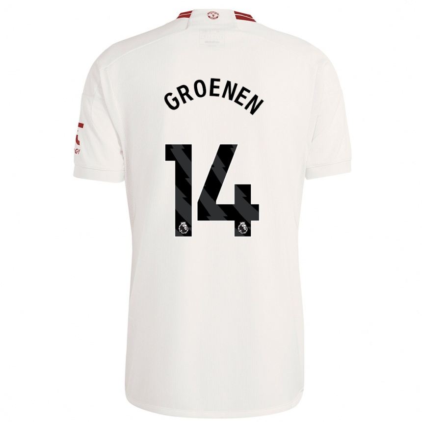 Herren Fußball Jackie Groenen #14 Weiß Ausweichtrikot Trikot 2023/24 T-Shirt Luxemburg