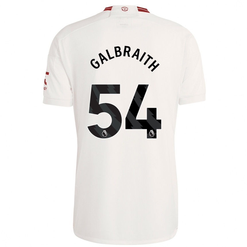 Herren Fußball Ethan Galbraith #54 Weiß Ausweichtrikot Trikot 2023/24 T-Shirt Luxemburg