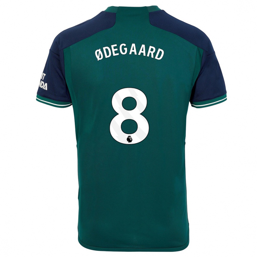 Herren Fußball Martin Odegaard #8 Grün Ausweichtrikot Trikot 2023/24 T-Shirt Luxemburg