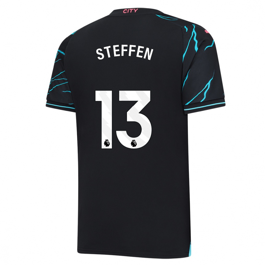 Herren Fußball Zack Steffen #13 Dunkelblau Ausweichtrikot Trikot 2023/24 T-Shirt Luxemburg