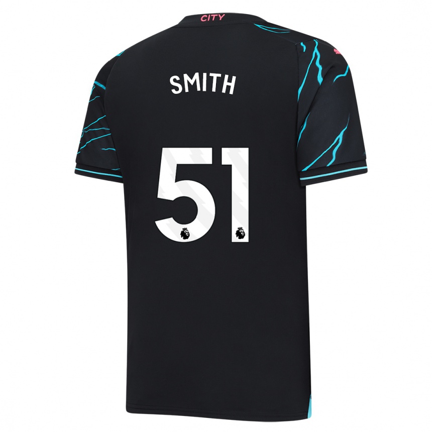 Herren Fußball Isaac Smith #51 Dunkelblau Ausweichtrikot Trikot 2023/24 T-Shirt Luxemburg