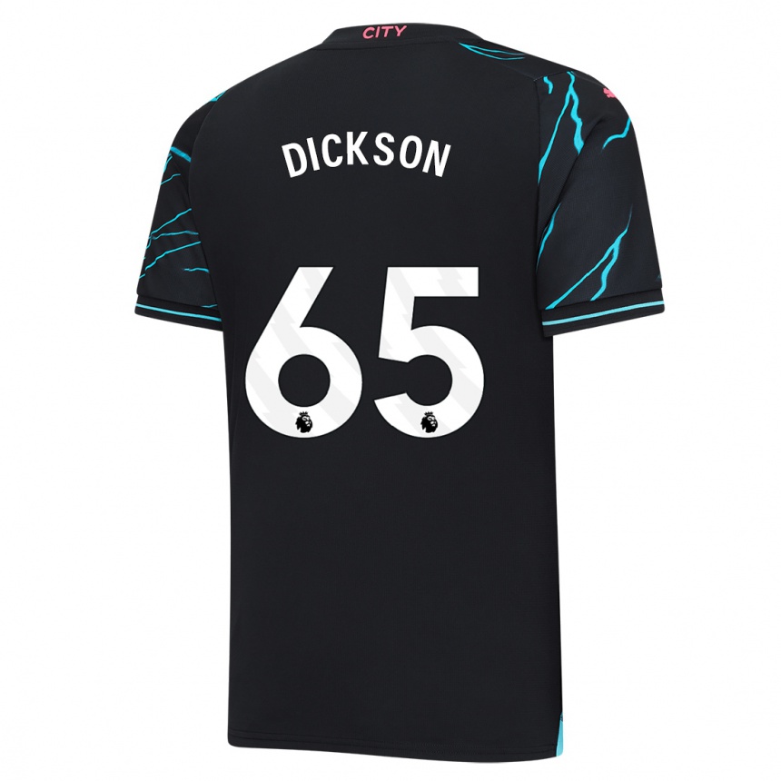 Herren Fußball Will Dickson #65 Dunkelblau Ausweichtrikot Trikot 2023/24 T-Shirt Luxemburg