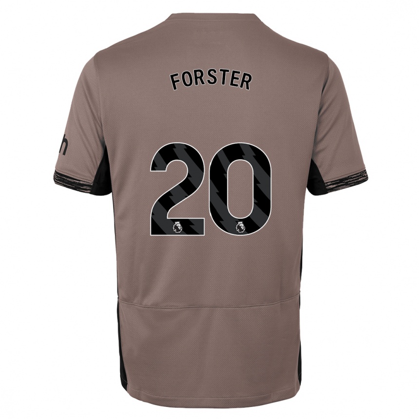 Herren Fußball Fraser Forster #20 Dunkelbeige Ausweichtrikot Trikot 2023/24 T-Shirt Luxemburg