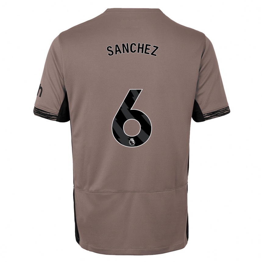 Herren Fußball Davinson Sanchez #6 Dunkelbeige Ausweichtrikot Trikot 2023/24 T-Shirt Luxemburg