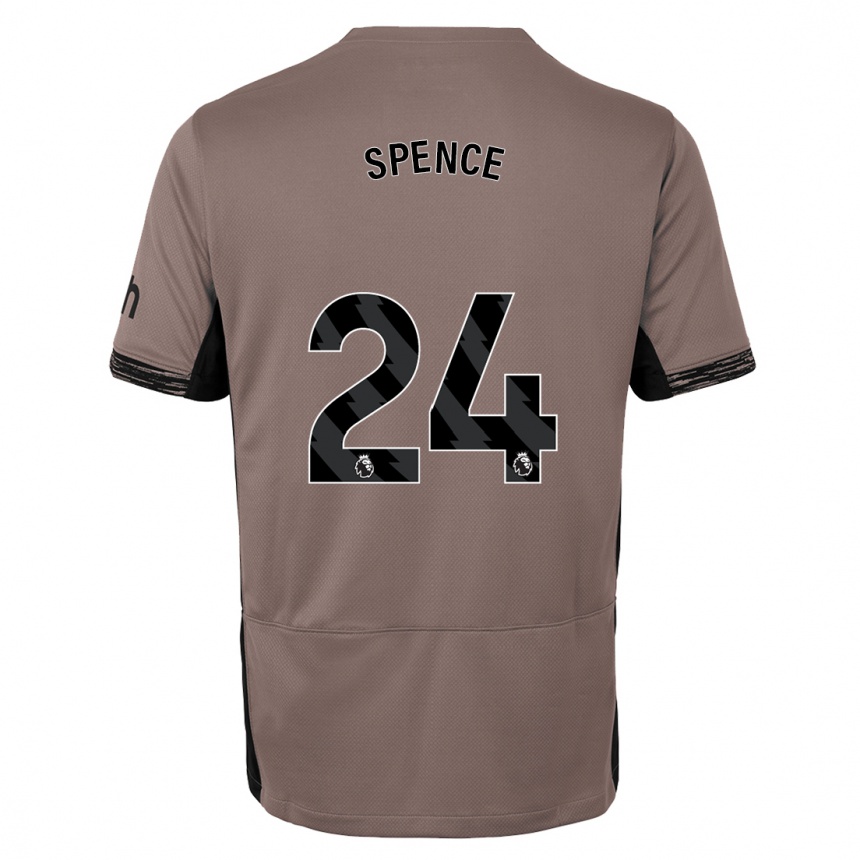 Herren Fußball Djed Spence #24 Dunkelbeige Ausweichtrikot Trikot 2023/24 T-Shirt Luxemburg