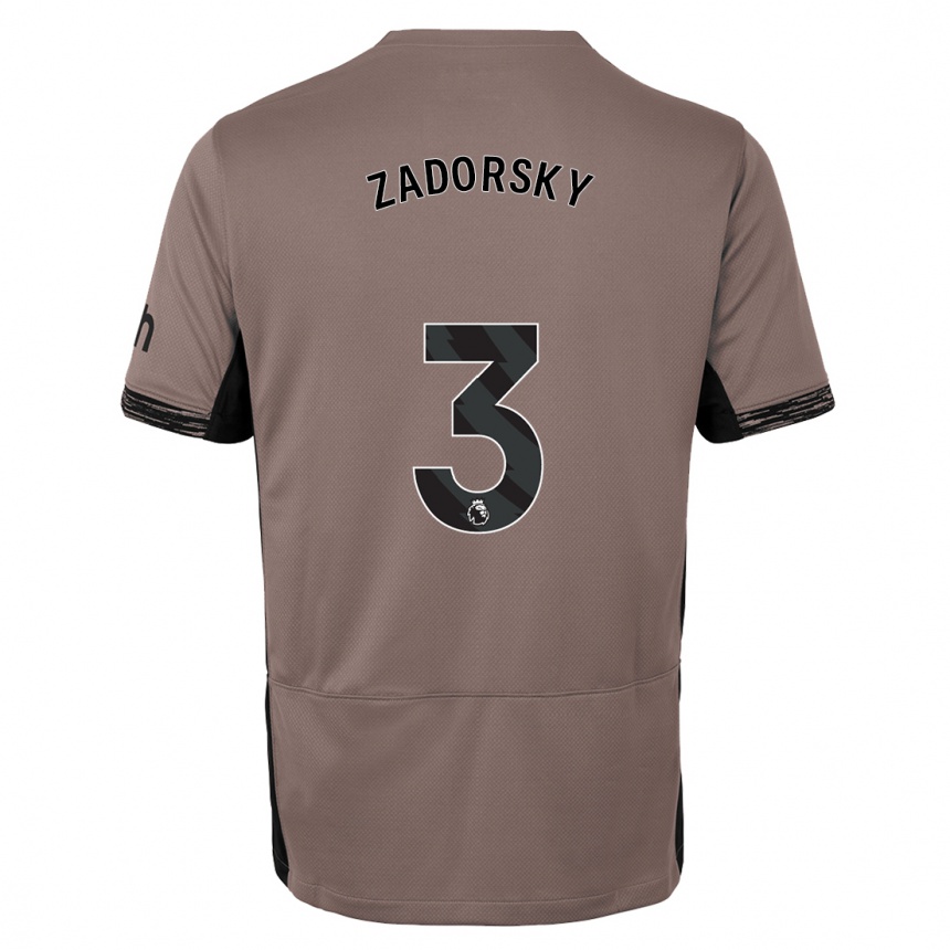 Herren Fußball Shelina Zadorsky #3 Dunkelbeige Ausweichtrikot Trikot 2023/24 T-Shirt Luxemburg