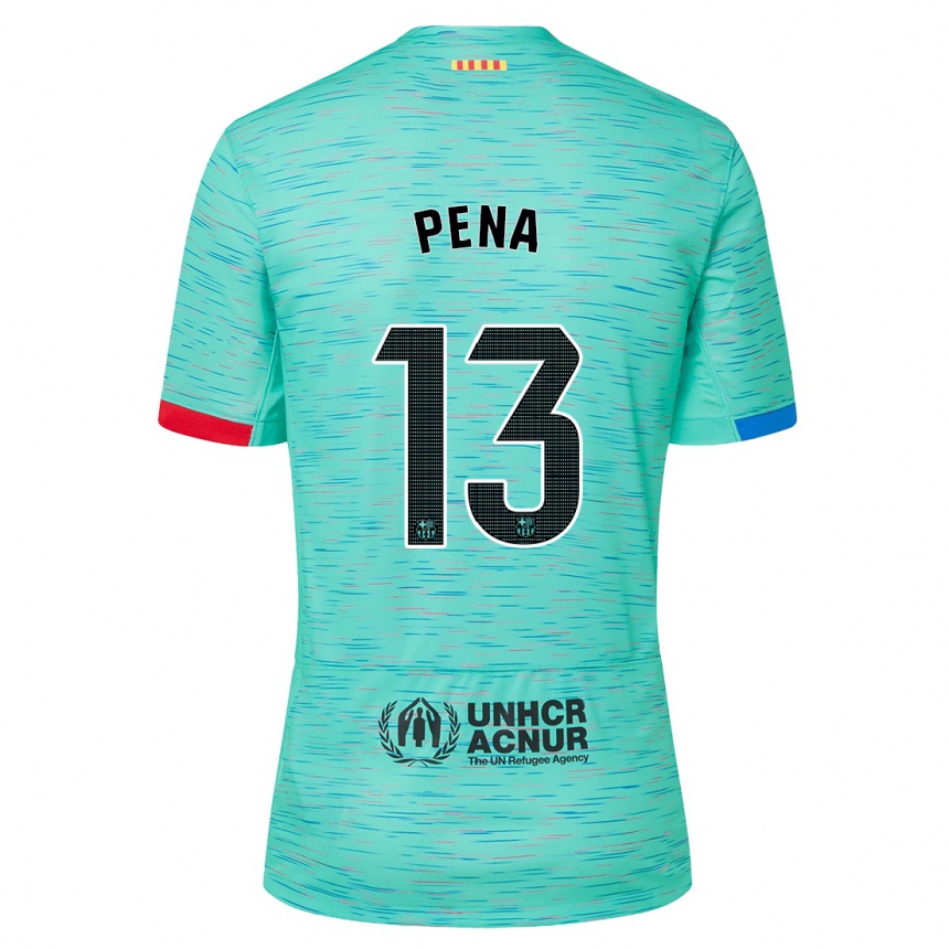 Herren Fußball Inaki Pena #13 Helles Aqua Ausweichtrikot Trikot 2023/24 T-Shirt Luxemburg