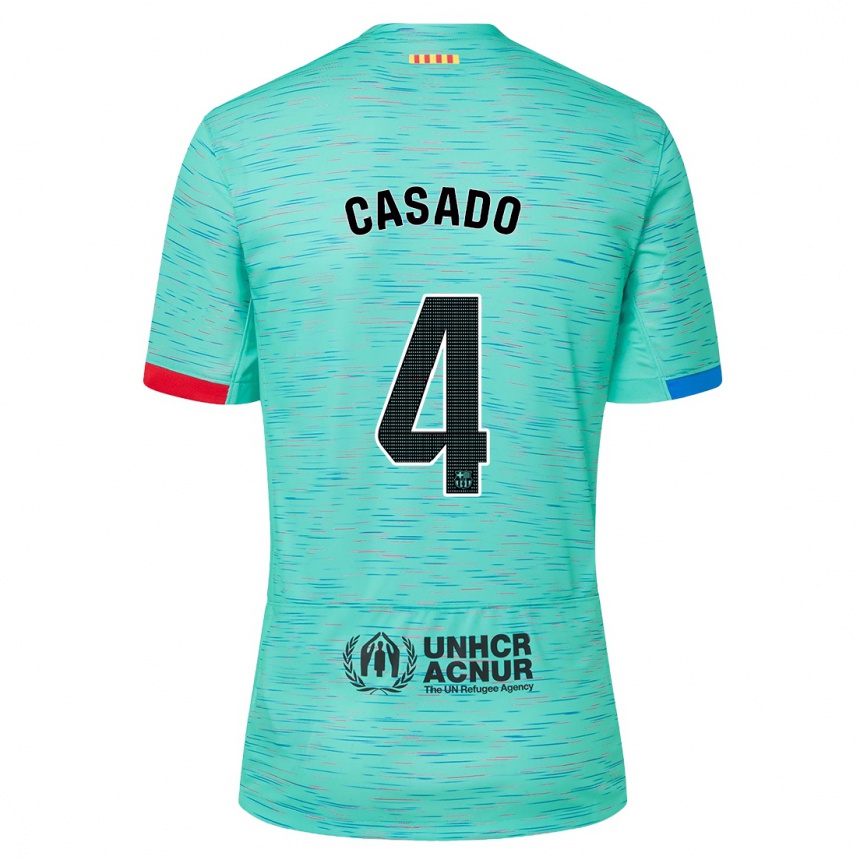 Herren Fußball Marc Casado #4 Helles Aqua Ausweichtrikot Trikot 2023/24 T-Shirt Luxemburg