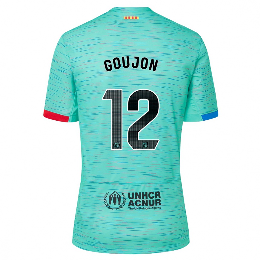 Herren Fußball Iker Goujón #12 Helles Aqua Ausweichtrikot Trikot 2023/24 T-Shirt Luxemburg