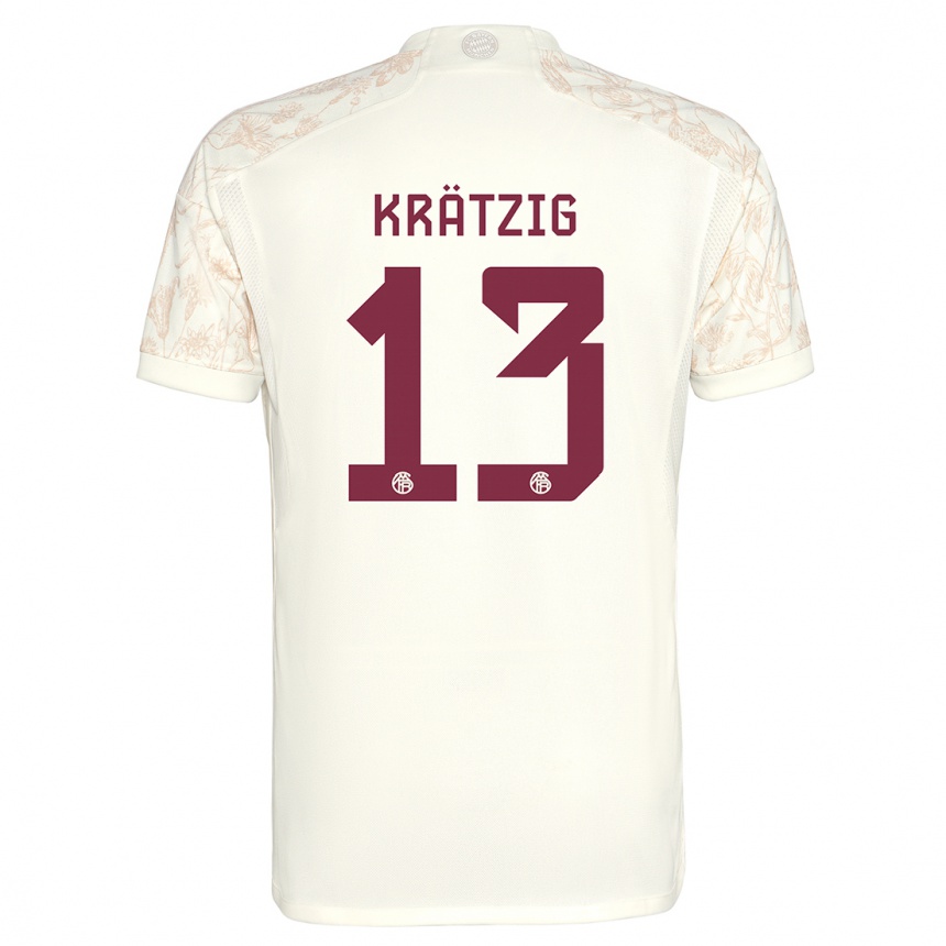 Herren Fußball Frans Krätzig #13 Cremefarben Ausweichtrikot Trikot 2023/24 T-Shirt Luxemburg