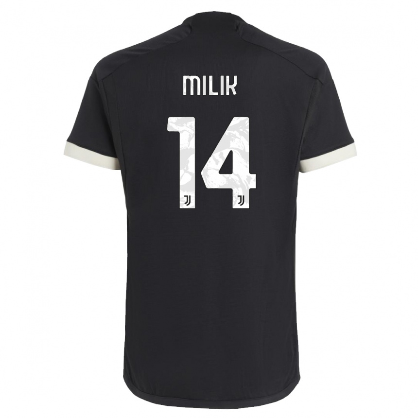 Herren Fußball Arkadiusz Milik #14 Schwarz Ausweichtrikot Trikot 2023/24 T-Shirt Luxemburg