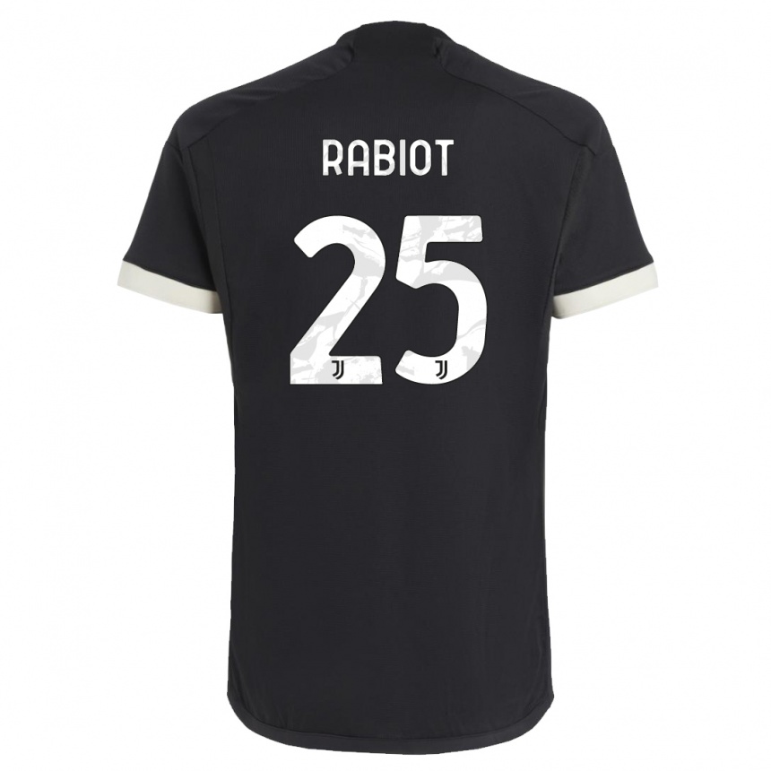 Herren Fußball Adrien Rabiot #25 Schwarz Ausweichtrikot Trikot 2023/24 T-Shirt Luxemburg