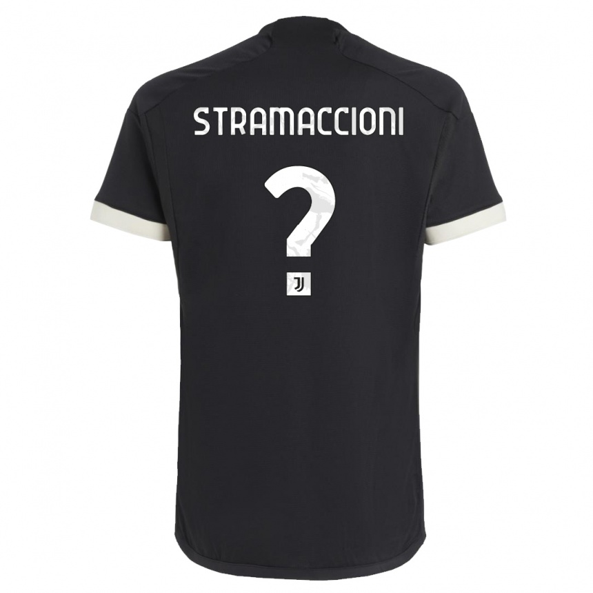 Herren Fußball Diego Stramaccioni #0 Schwarz Ausweichtrikot Trikot 2023/24 T-Shirt Luxemburg