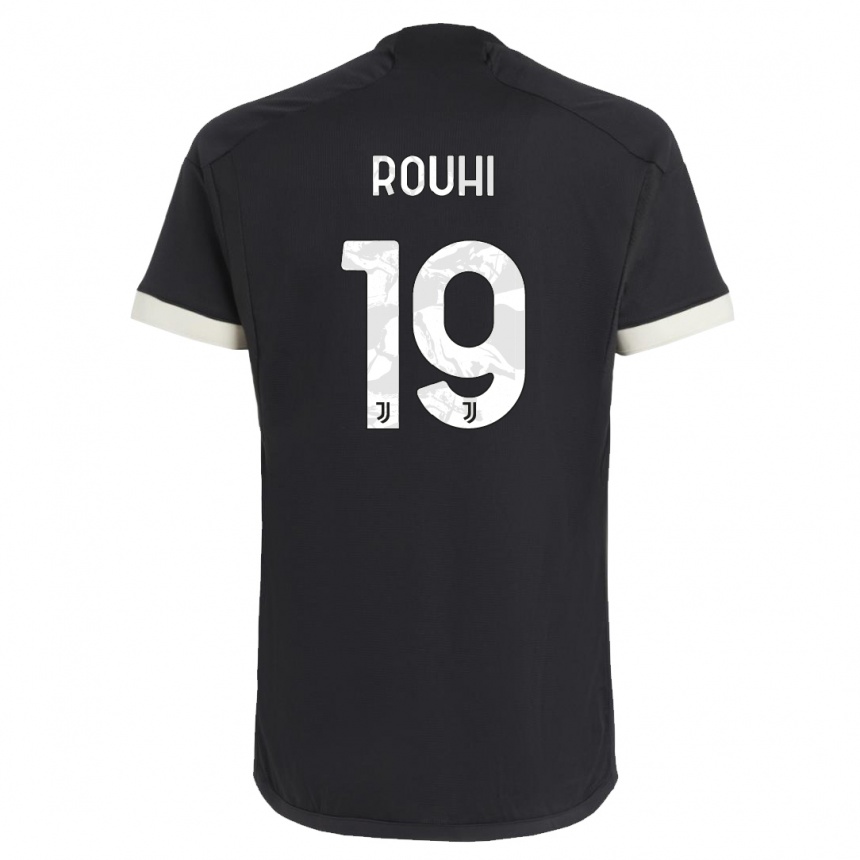 Herren Fußball Jonas Rouhi #19 Schwarz Ausweichtrikot Trikot 2023/24 T-Shirt Luxemburg