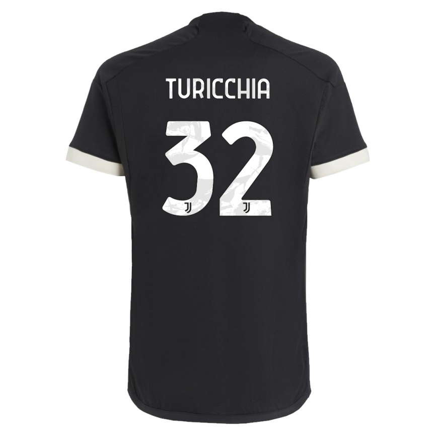 Herren Fußball Riccardo Turicchia #32 Schwarz Ausweichtrikot Trikot 2023/24 T-Shirt Luxemburg