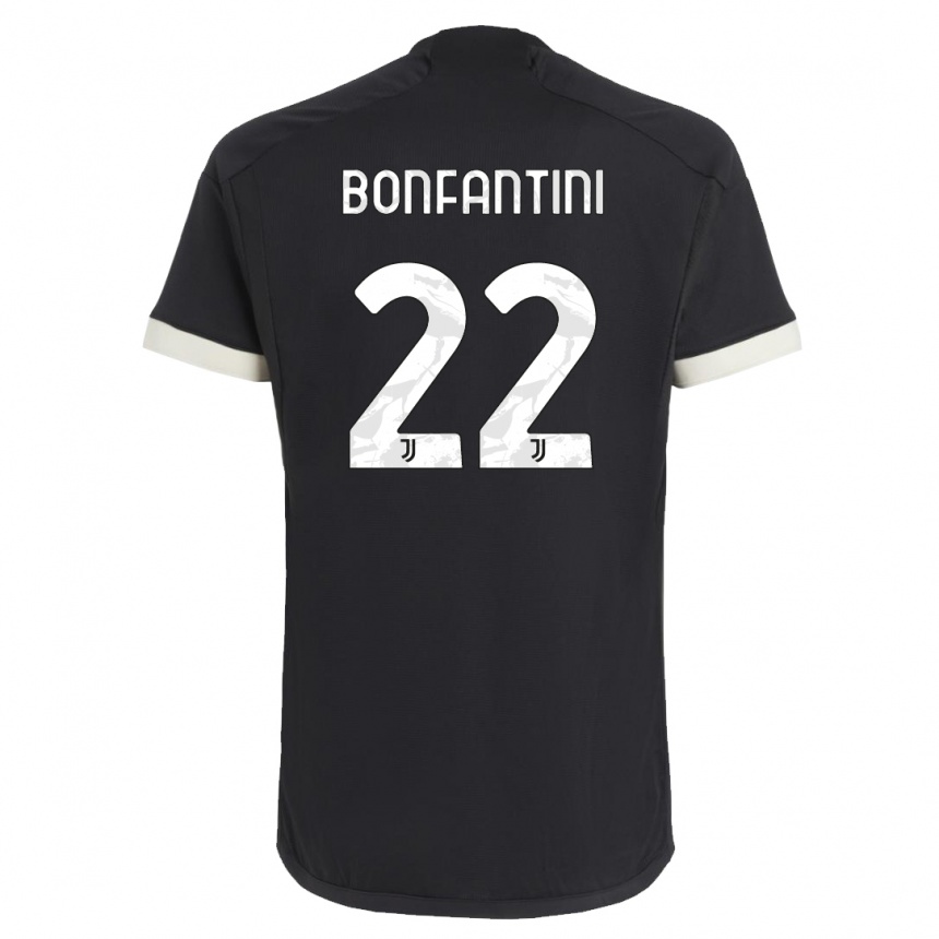 Herren Fußball Agnese Bonfantini #22 Schwarz Ausweichtrikot Trikot 2023/24 T-Shirt Luxemburg