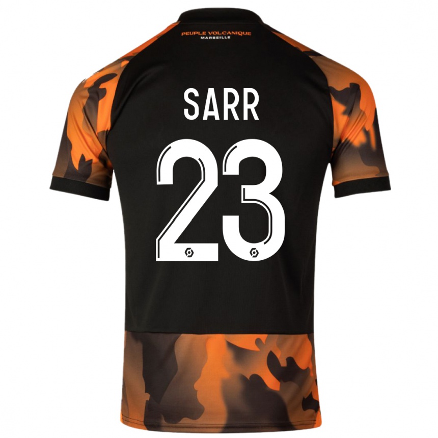 Herren Fußball Ismaïla Sarr #23 Schwarzorange Ausweichtrikot Trikot 2023/24 T-Shirt Luxemburg