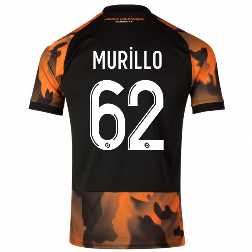 Herren Fußball Amir Murillo #62 Schwarzorange Ausweichtrikot Trikot 2023/24 T-Shirt Luxemburg