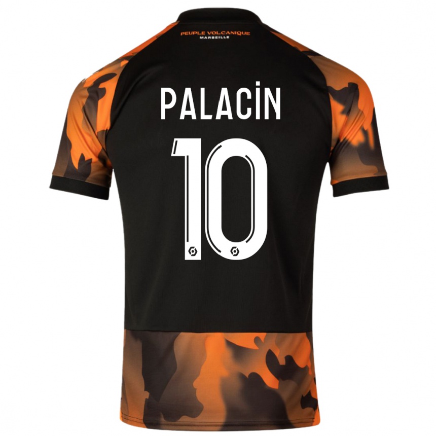 Herren Fußball Sara Palacin #10 Schwarzorange Ausweichtrikot Trikot 2023/24 T-Shirt Luxemburg