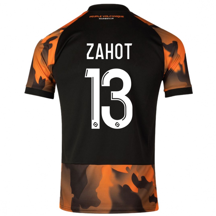 Herren Fußball Sarah Zahot #13 Schwarzorange Ausweichtrikot Trikot 2023/24 T-Shirt Luxemburg