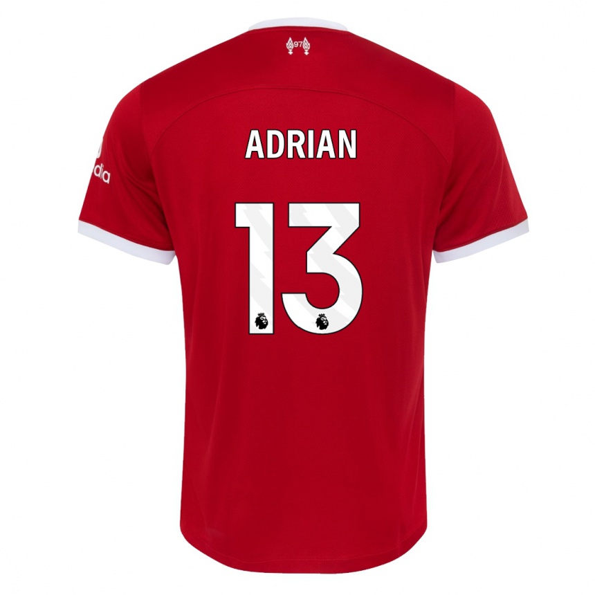 Damen Fußball Adrian #13 Rot Heimtrikot Trikot 2023/24 T-Shirt Luxemburg