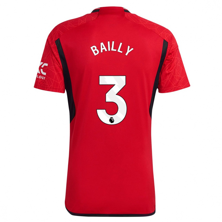 Damen Fußball Eric Bailly #3 Rot Heimtrikot Trikot 2023/24 T-Shirt Luxemburg