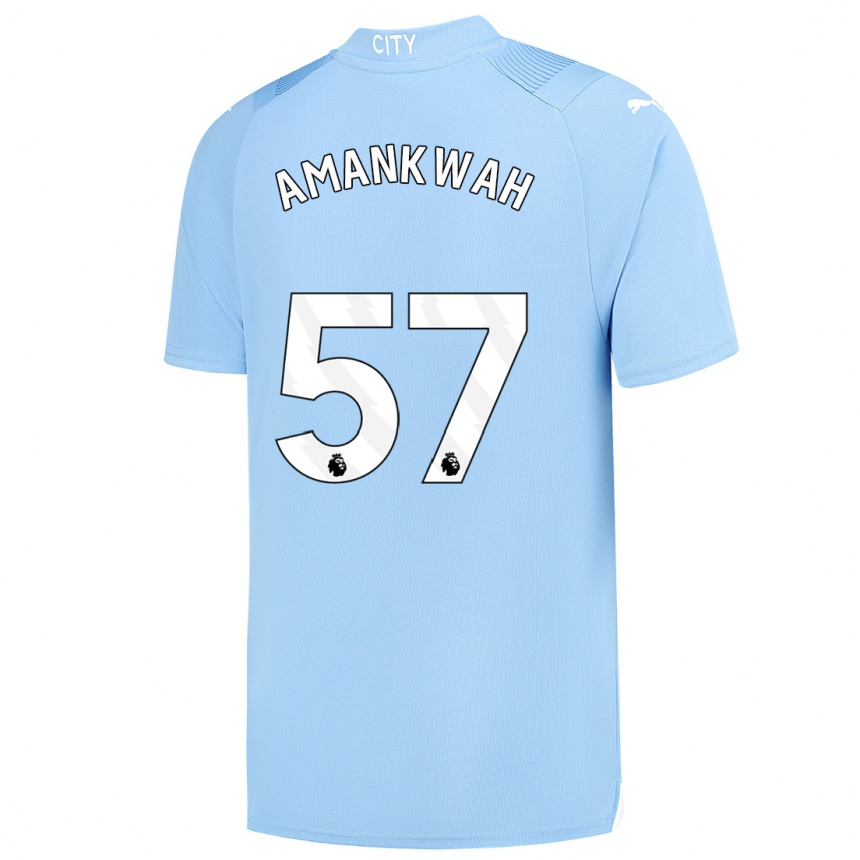 Damen Fußball Yeboah Amankwah #57 Hellblau Heimtrikot Trikot 2023/24 T-Shirt Luxemburg