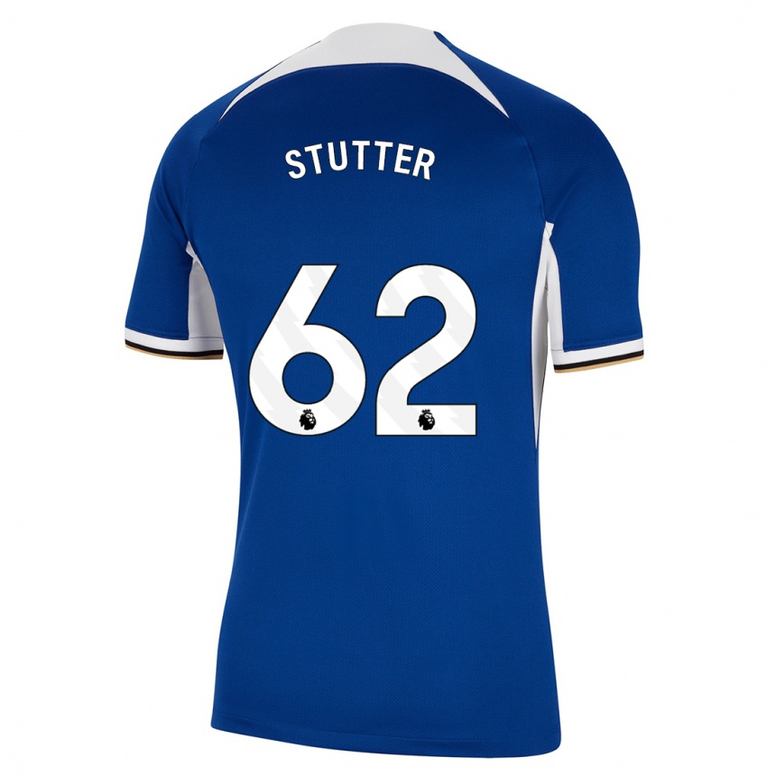 Damen Fußball Ronnie Stutter #62 Blau Heimtrikot Trikot 2023/24 T-Shirt Luxemburg