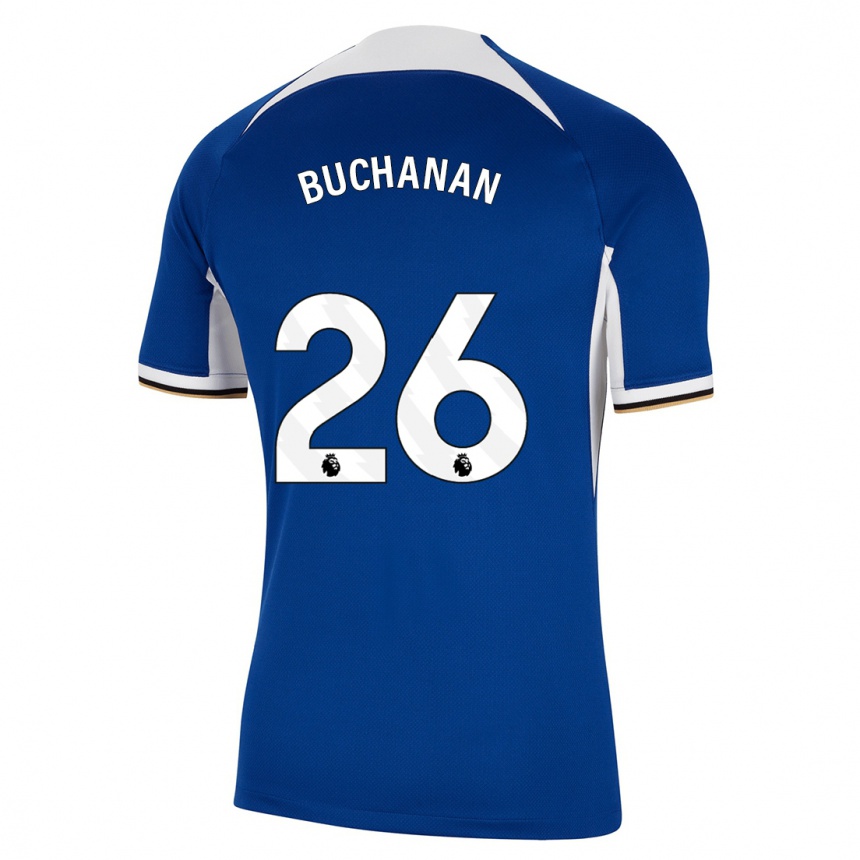 Damen Fußball Kadeisha Buchanan #26 Blau Heimtrikot Trikot 2023/24 T-Shirt Luxemburg