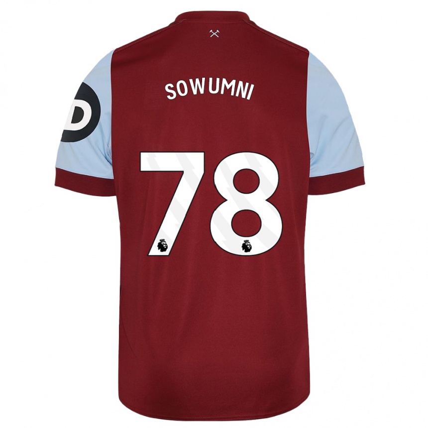 Damen Fußball Elisha Sowumni #78 Kastanienbraun Heimtrikot Trikot 2023/24 T-Shirt Luxemburg