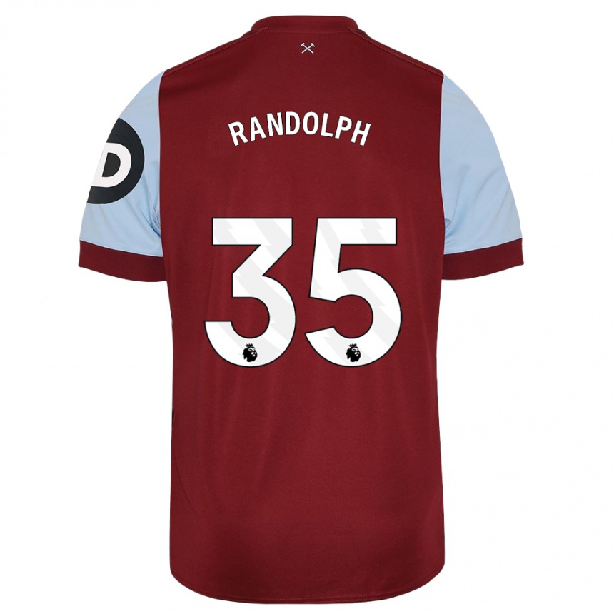 Damen Fußball Darren Randolph #35 Kastanienbraun Heimtrikot Trikot 2023/24 T-Shirt Luxemburg