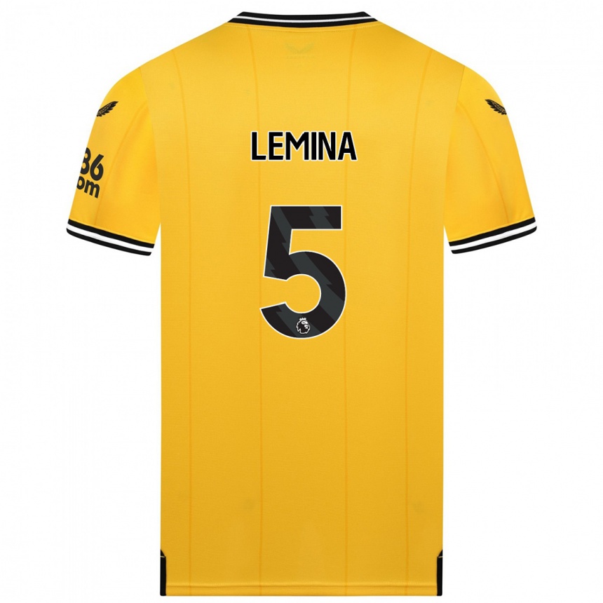 Damen Fußball Mario Lemina #5 Gelb Heimtrikot Trikot 2023/24 T-Shirt Luxemburg