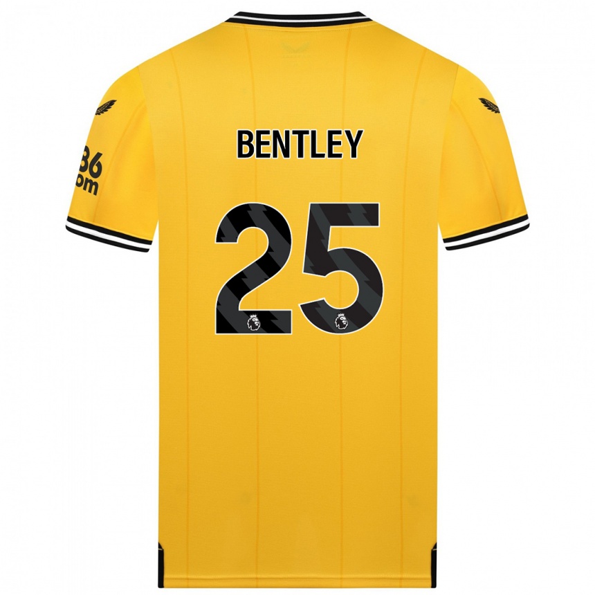 Damen Fußball Daniel Bentley #25 Gelb Heimtrikot Trikot 2023/24 T-Shirt Luxemburg