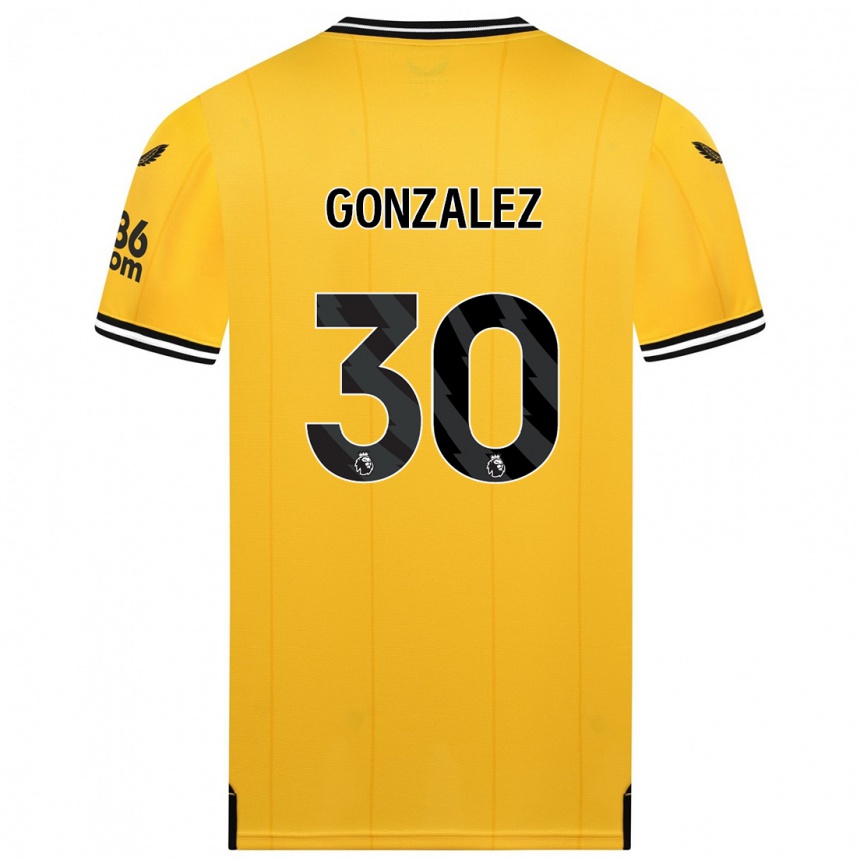 Damen Fußball Enso González #30 Gelb Heimtrikot Trikot 2023/24 T-Shirt Luxemburg