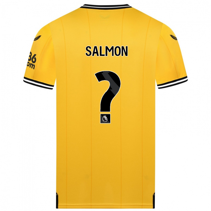 Damen Fußball Fabian Salmon #0 Gelb Heimtrikot Trikot 2023/24 T-Shirt Luxemburg