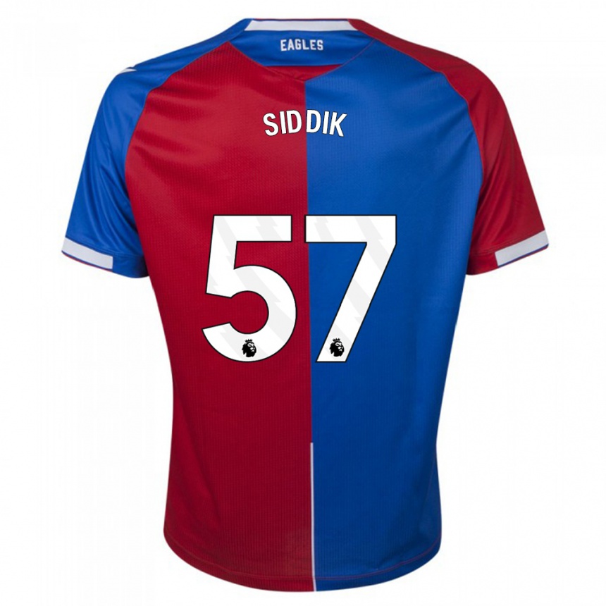 Damen Fußball Cardo Siddik #57 Rot Blau Heimtrikot Trikot 2023/24 T-Shirt Luxemburg