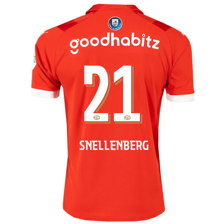 Damen Fußball Maxime Snellenberg #21 Rot Heimtrikot Trikot 2023/24 T-Shirt Luxemburg