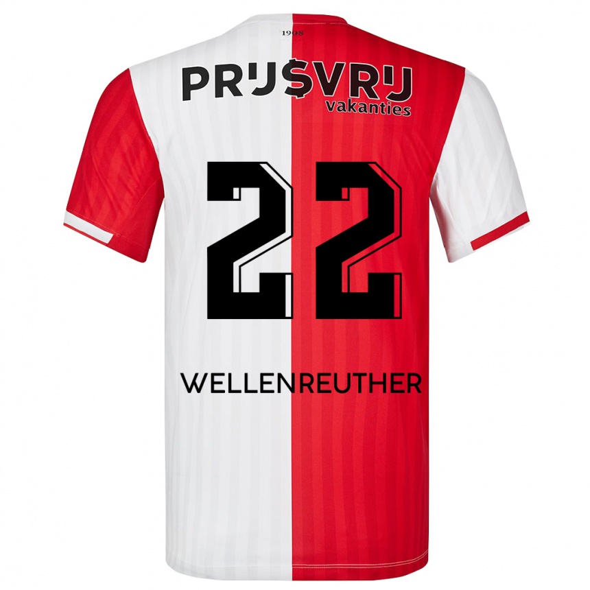 Damen Fußball Timon Wellenreuther #22 Rot-Weiss Heimtrikot Trikot 2023/24 T-Shirt Luxemburg