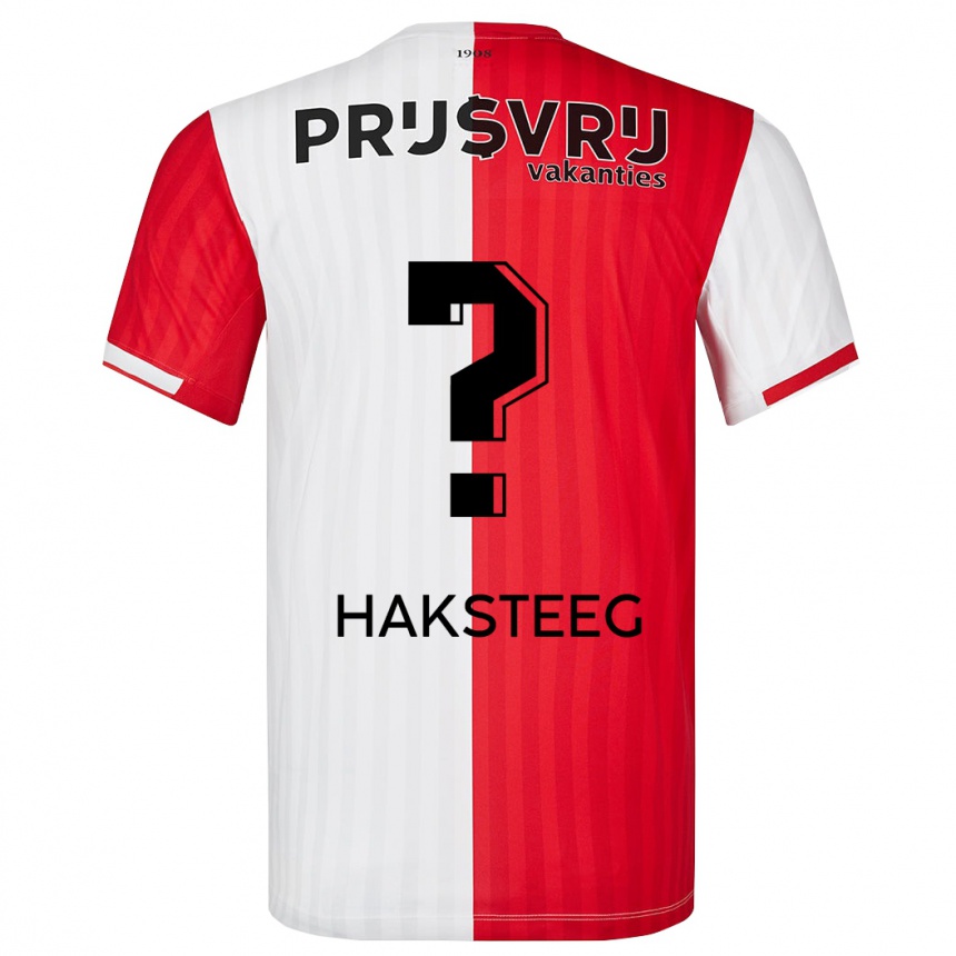 Damen Fußball Tim Haksteeg #0 Rot-Weiss Heimtrikot Trikot 2023/24 T-Shirt Luxemburg
