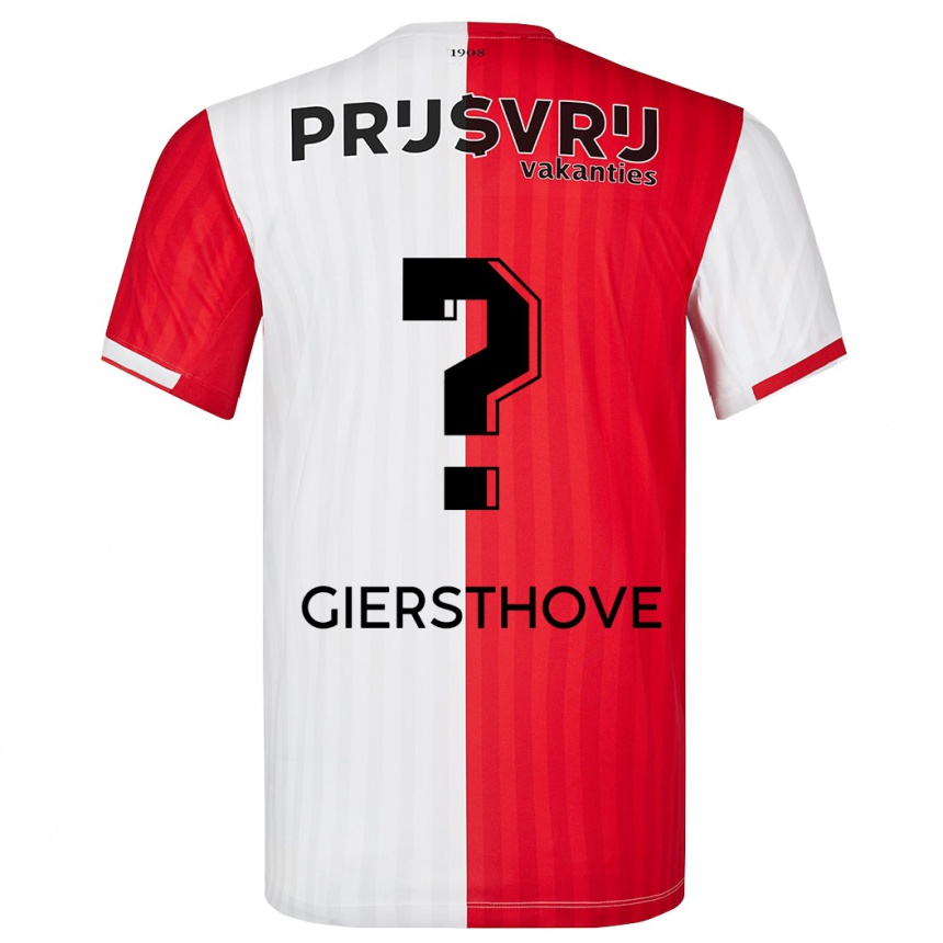 Damen Fußball Djomar Giersthove #0 Rot-Weiss Heimtrikot Trikot 2023/24 T-Shirt Luxemburg