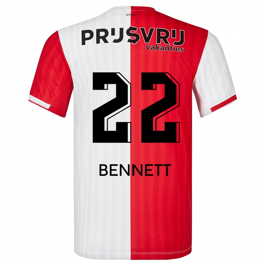 Damen Fußball Walter Bennett #22 Rot-Weiss Heimtrikot Trikot 2023/24 T-Shirt Luxemburg