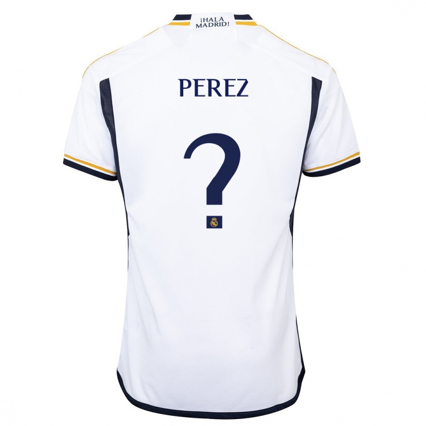 Damen Fußball Yeray Perez #0 Weiß Heimtrikot Trikot 2023/24 T-Shirt Luxemburg