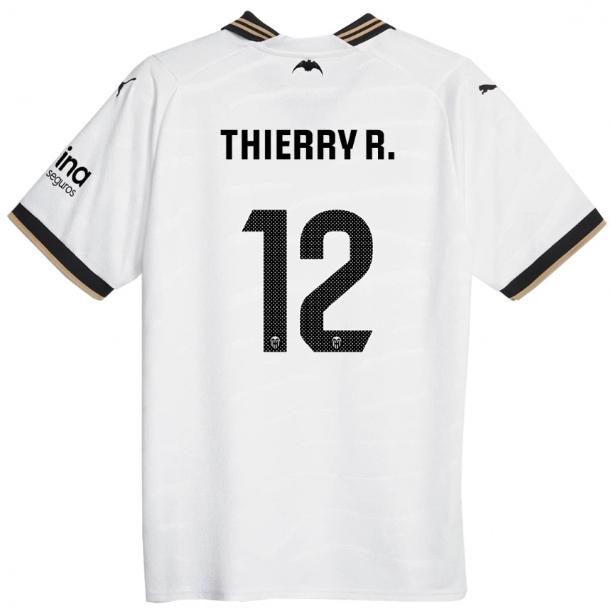 Damen Fußball Thierry Correia #12 Weiß Heimtrikot Trikot 2023/24 T-Shirt Luxemburg
