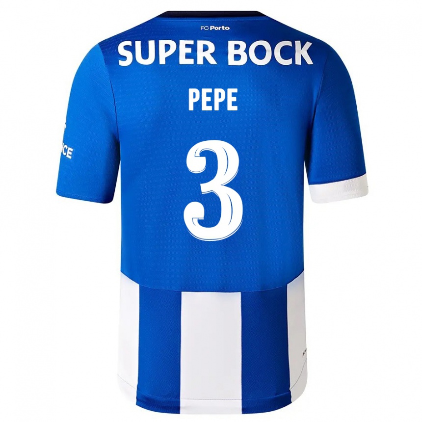 Damen Fußball Pepe #3 Blau Weiss Heimtrikot Trikot 2023/24 T-Shirt Luxemburg