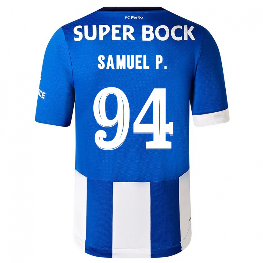 Damen Fußball Samuel #94 Blau Weiss Heimtrikot Trikot 2023/24 T-Shirt Luxemburg